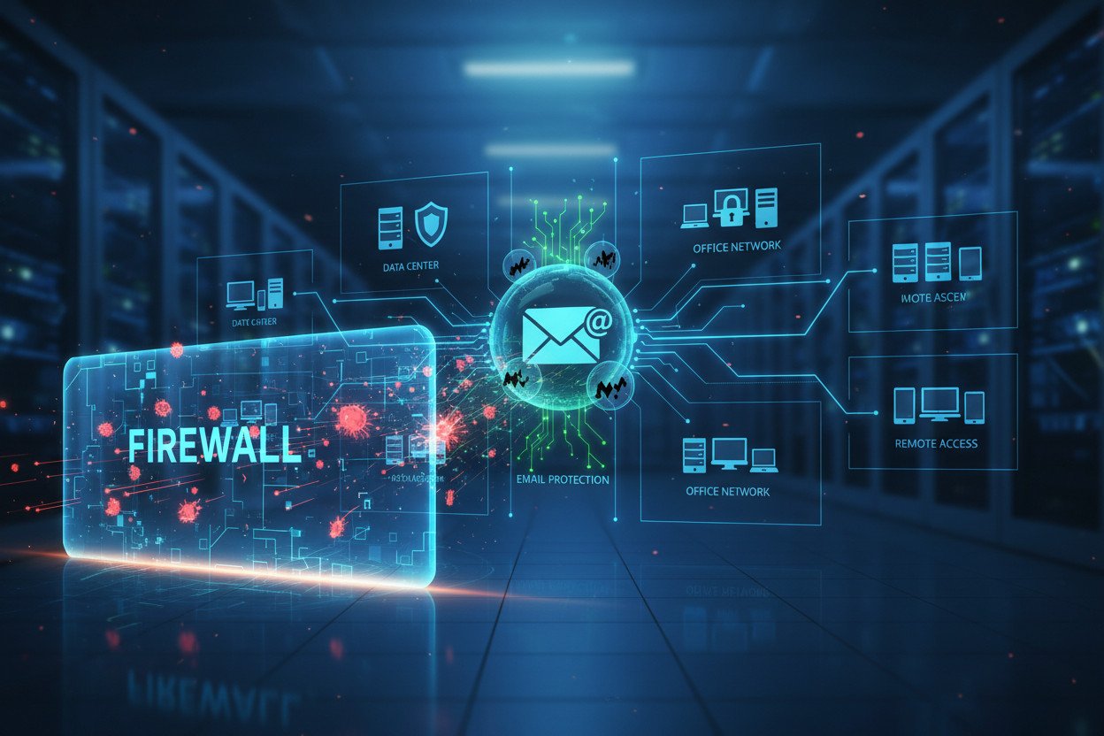 Firewall, segmentacja sieci i ochrona poczty elektronicznej