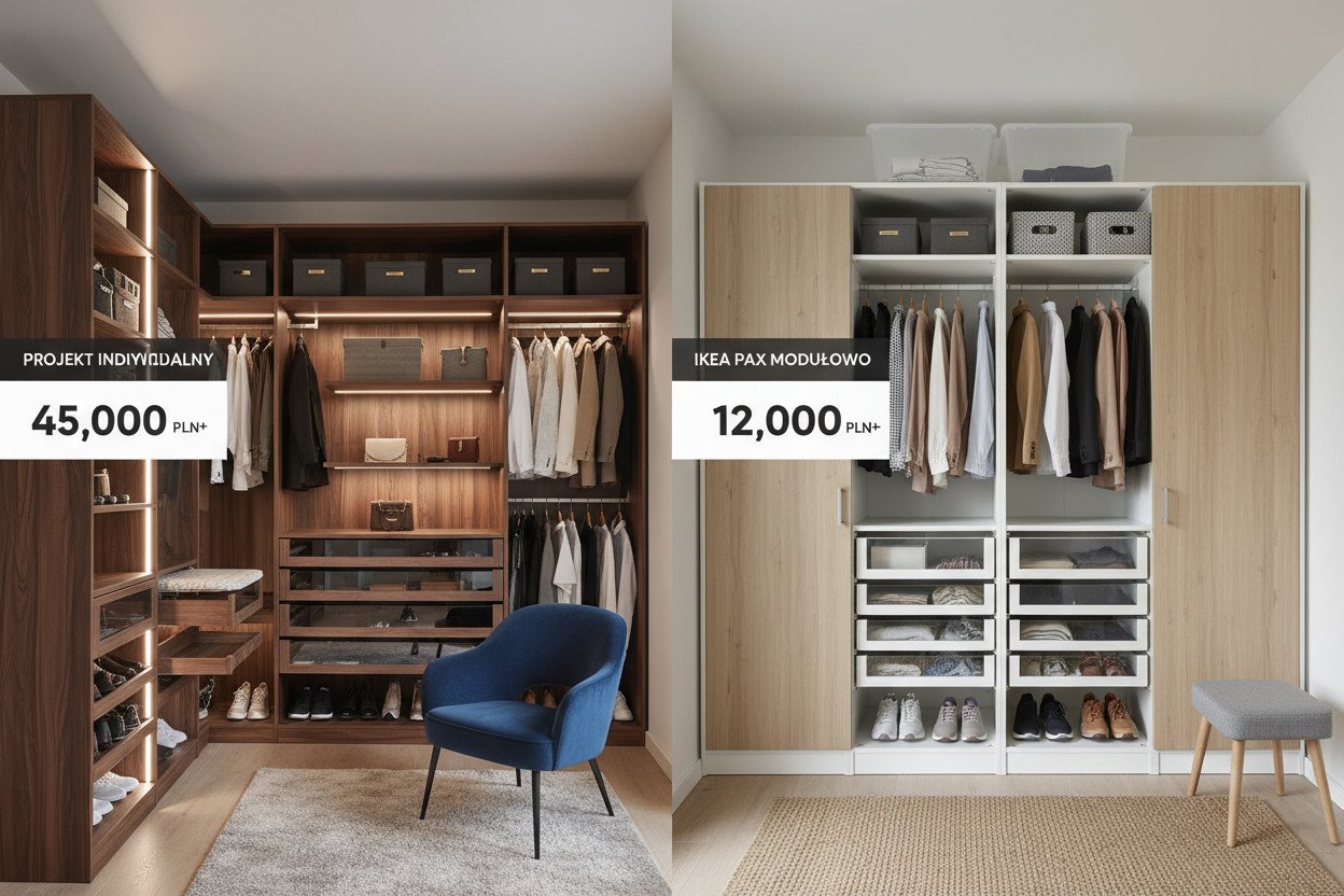 Ile kosztuje zabudowa garderoby — konkretne liczby