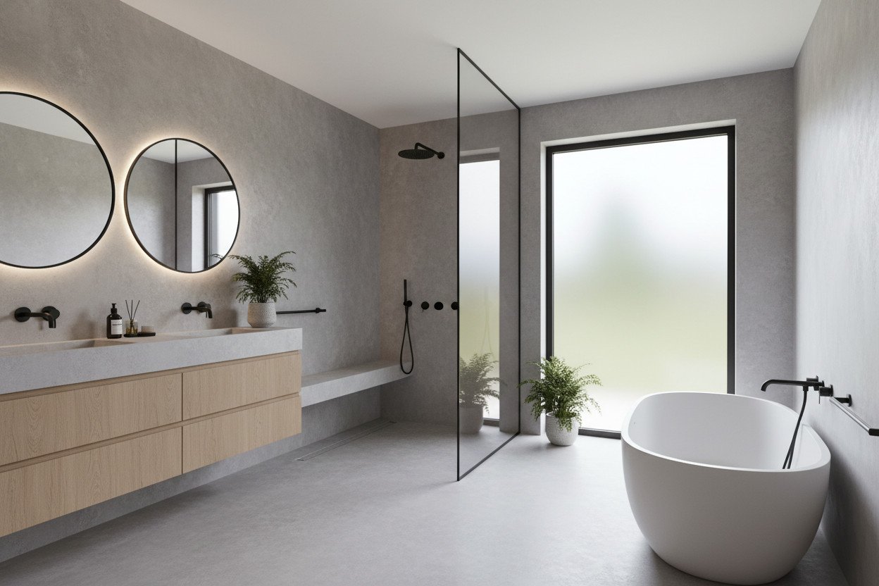 Mikrocement w łazience — możliwości i ograniczenia