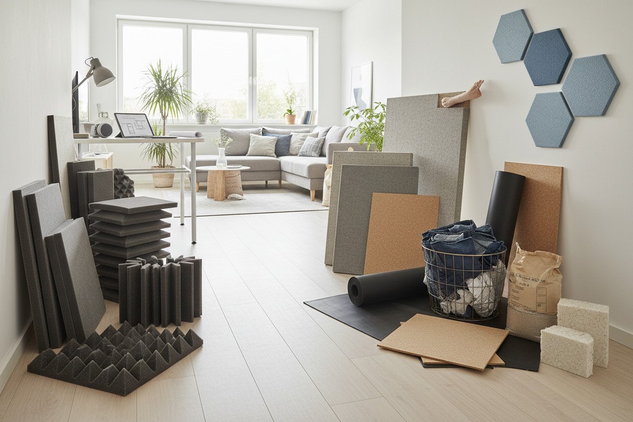 Przegląd materiałów — co wybrać do wyciszenia mieszkania