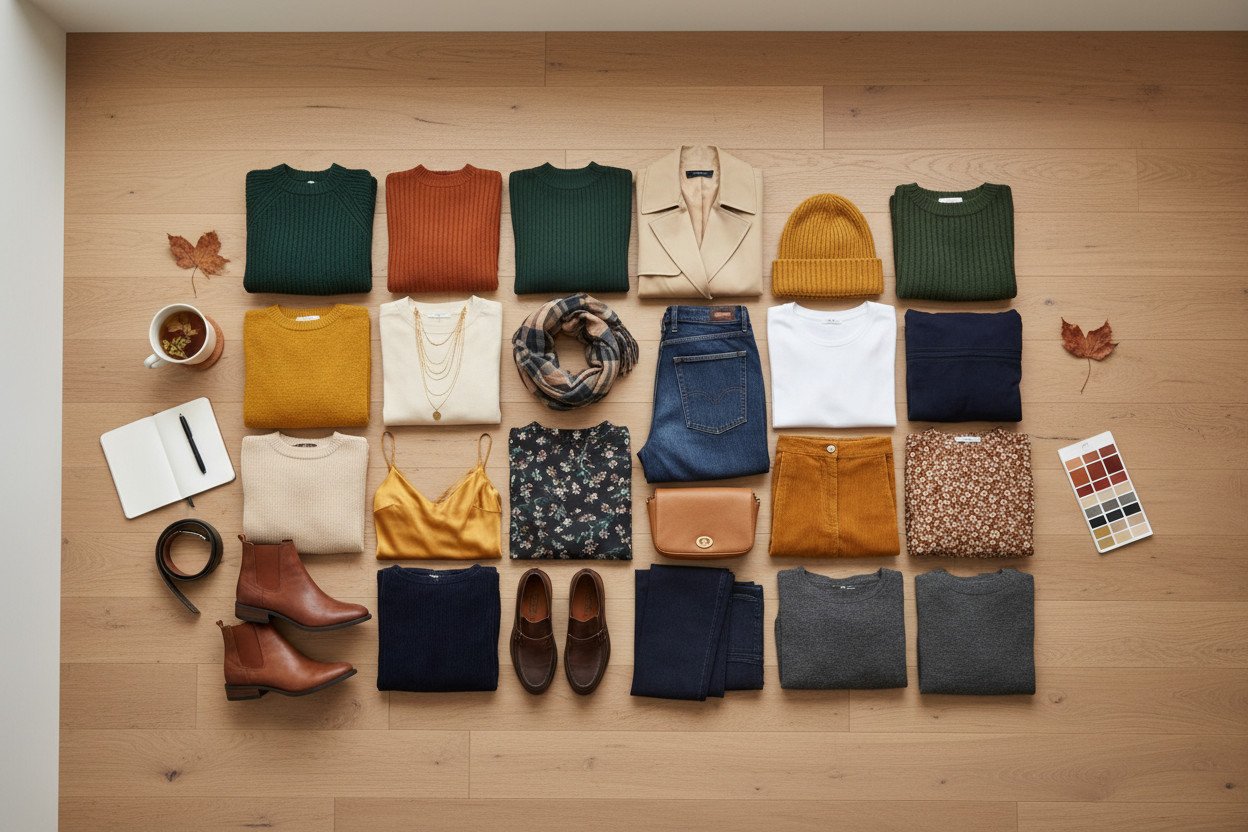Założenia jesiennej garderoby kapsułowej — paleta i logika wyboru